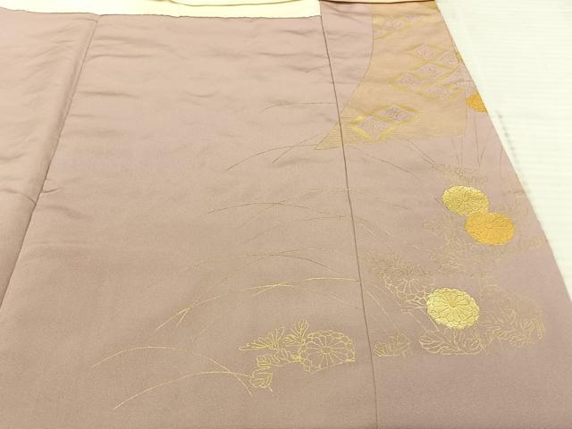 平和屋着物●豪華色留袖 駒刺繍 花鳥文 正絹 逸品 AABF5509fy
