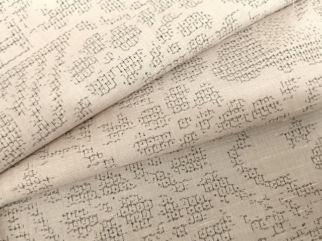 平和屋着物●結城紬 80亀甲 風景花文 証紙付き 正絹 逸品 AABF5512fy