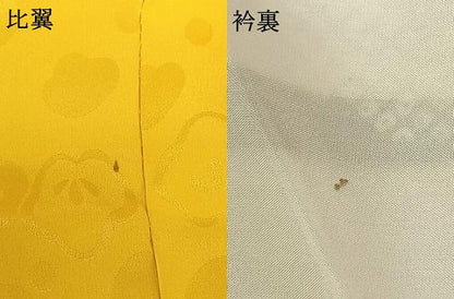 平和屋着物●豪華振袖 枝梅文 黒地 金彩 正絹 逸品 AABF5514fy