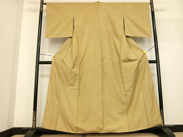 平和屋着物●石川県指定無形文化財 牛首紬 白山工房 手織り 散らし文様 正絹 逸品 AABF5518fy