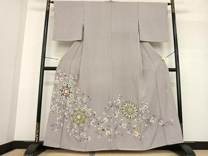 平和屋着物●訪問着 友禅 作家物 吉祥花文 正絹 逸品 AABF5519fy