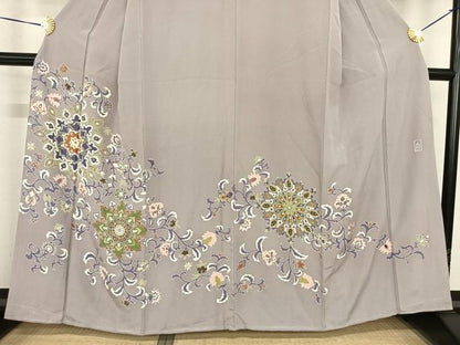 平和屋着物●訪問着 友禅 作家物 吉祥花文 正絹 逸品 AABF5519fy