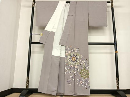 平和屋着物●訪問着 友禅 作家物 吉祥花文 正絹 逸品 AABF5519fy