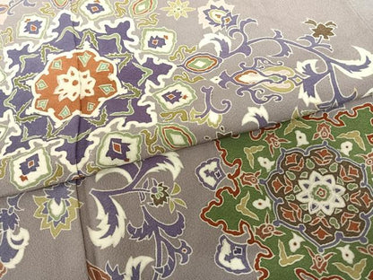 平和屋着物●訪問着 友禅 作家物 吉祥花文 正絹 逸品 AABF5519fy