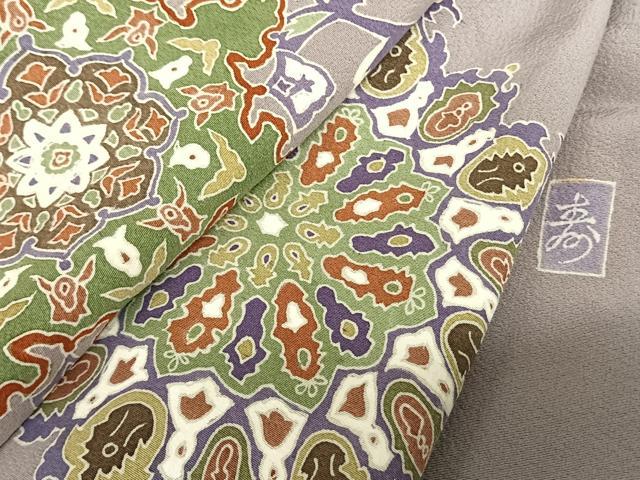 平和屋着物●訪問着 友禅 作家物 吉祥花文 正絹 逸品 AABF5519fy