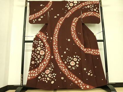 平和屋着物●訪問着 辻が花 正絹 逸品 AABF5521fy