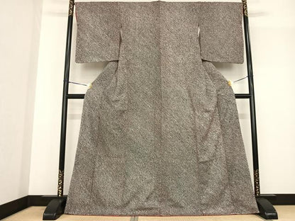 平和屋着物●上質な小紋 総絞り 正絹 逸品 AABF5523fy