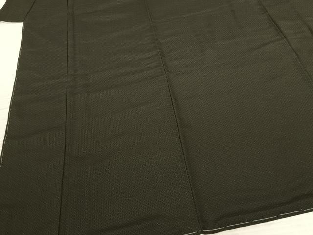 平和屋着物●お召 格子 正絹 逸品 未使用 AABF5526fy