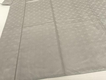 平和屋着物●洗える最高級着物 ＜英＞はなぶさ謹製 色無地 草花地紋 蕎麦切色 たとう紙付き 洗える着物 AABF5529fy