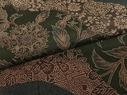 平和屋着物●訪問着 紬地 道長花文 正絹 逸品 AABF5532fy