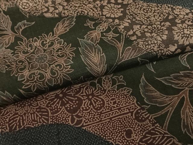 平和屋着物●訪問着 紬地 道長花文 正絹 逸品 AABF5532fy