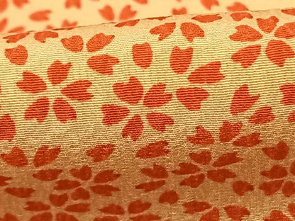 平和屋着物●長襦袢 袷 舞桜文 正絹 逸品 AABF5535fy
