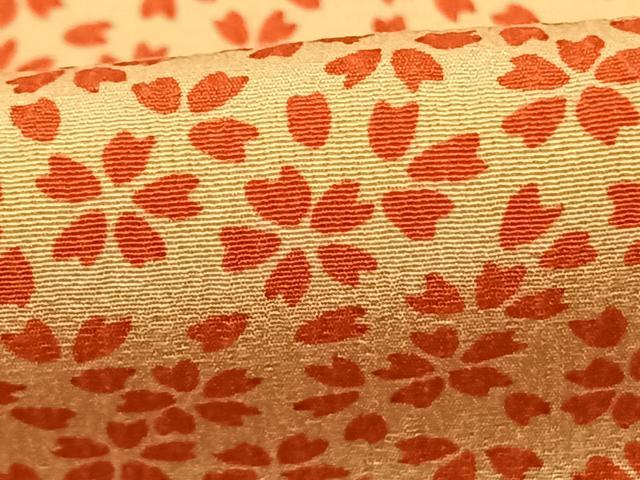 平和屋着物●長襦袢 袷 舞桜文 正絹 逸品 AABF5535fy
