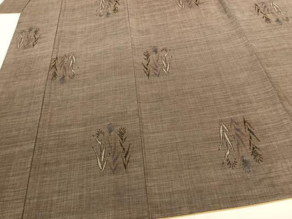 平和屋着物●本場大島紬 カタス9マルキ 草花文 正絹 逸品 AABF5537fy