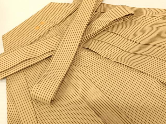平和屋着物●男性 馬乗り袴 縞 正絹 逸品 AABF5546fy