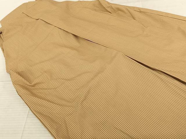 平和屋着物●男性 馬乗り袴 縞 正絹 逸品 AABF5546fy