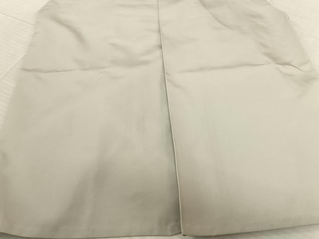平和屋着物●男性　馬乗り袴　灰黄緑色　正絹　逸品　AABF5548fy