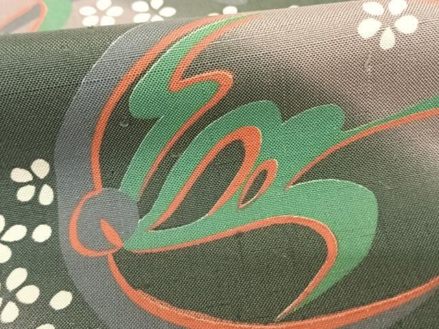 平和屋着物●上質な小紋 紬地 舞花文 正絹 逸品 AABF5550fy