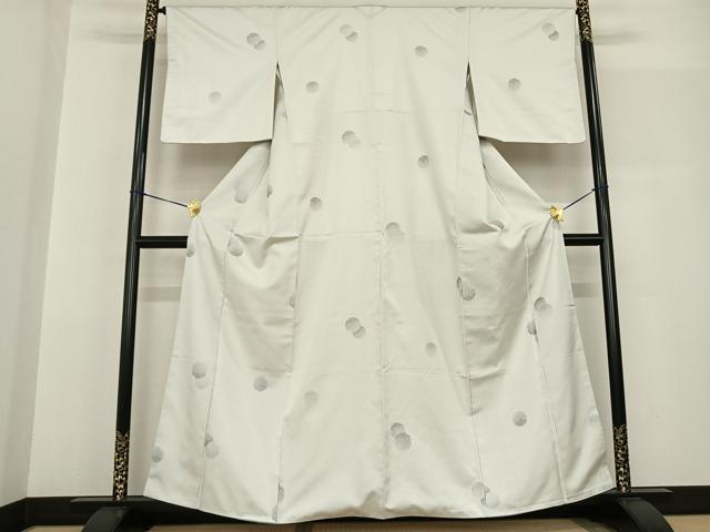 平和屋着物●お召 雪輪重ね文 正絹 逸品 未使用 AABF5551fy