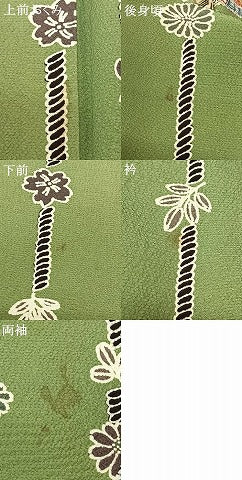 平和屋着物●訪問着 型染め 風景花文 正絹 逸品 AABF5552fy