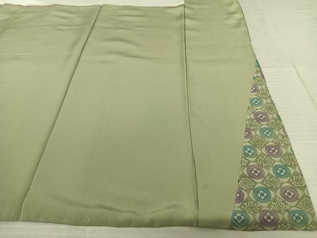 平和屋着物●訪問着 型染め 風景花文 正絹 逸品 AABF5552fy