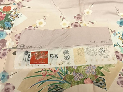 平和屋着物●加賀友禅 作家物 色留袖 地紙花文 暈し染め 浜ちりめん 証紙付き 正絹 逸品 AABF5557fy