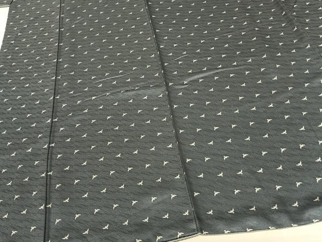 平和屋着物●染色作家 斉藤三才 小紋 飛鳥文 反端付き 正絹 逸品 AABF5561fy