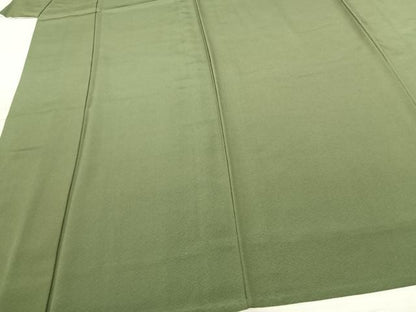 平和屋着物▽上質な色無地 単衣 麹塵色 正絹 逸品 AABF5563fy