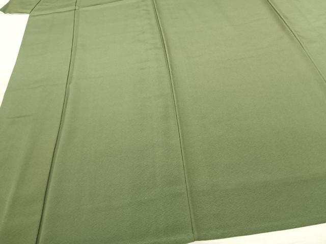 平和屋着物▽上質な色無地 単衣 麹塵色 正絹 逸品 AABF5563fy