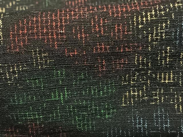 平和屋着物▽上質な紬 単衣 風景花文 正絹 逸品 AABF5564fy