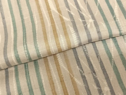 平和屋着物▽上質な紬 単衣 縞 正絹 逸品 AABF5568fy