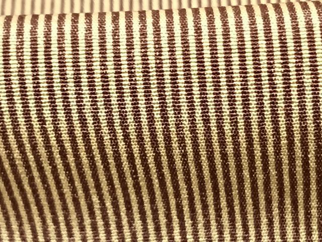 平和屋着物▽江戸小紋 単衣 万筋 茶色×ベージュ色 正絹 逸品 AABF5577fy