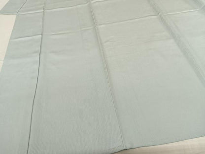 平和屋着物▽上質な色無地 単衣 杢目地紋 藍白色 正絹 逸品 未使用 AABF5583fy