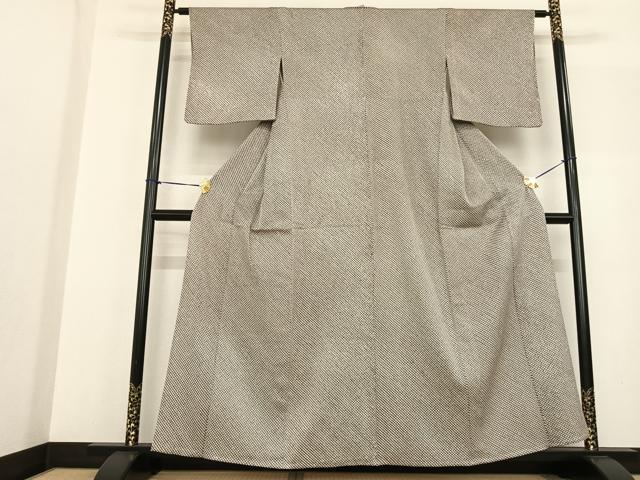 平和屋着物▽上質な小紋 単衣 総絞り 正絹 逸品 AABF5586fy
