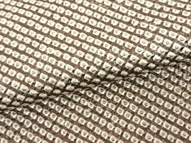 平和屋着物▽上質な小紋 単衣 総絞り 正絹 逸品 AABF5586fy