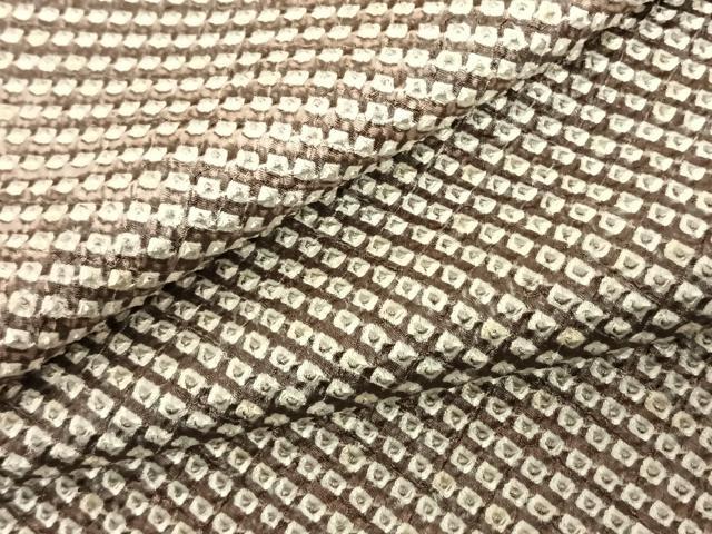 平和屋着物▽上質な小紋 単衣 総絞り 正絹 逸品 AABF5586fy
