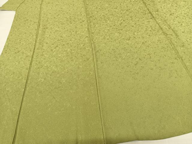 平和屋着物▽上質な色無地 単衣 抹茶色 正絹 逸品 AABF5594fy