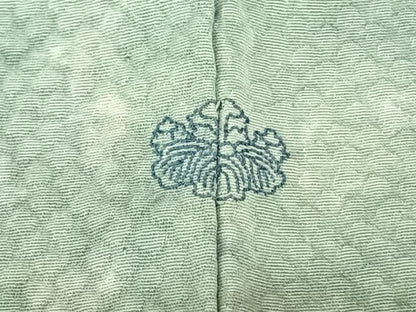 平和屋着物▽訪問着 単衣 手描き 刺繍 草葉文 暈し染め 正絹 逸品 AABF5596fy