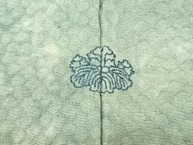 平和屋着物▽訪問着 単衣 手描き 刺繍 草葉文 暈し染め 正絹 逸品 AABF5596fy