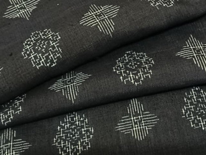 平和屋着物▽上質な紬 単衣 幾何学文様 正絹 逸品 AABF5602fy