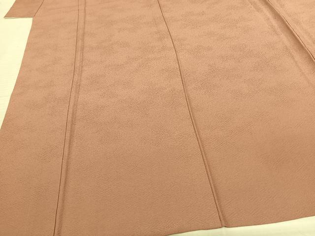 平和屋着物▽本加賀友禅作家　押田正義監修　色無地　単衣　ときがら茶色　正絹　逸品　AABF5604fy