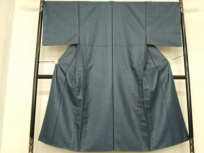 平和屋着物▽男性 お召 単衣 亀甲柄 キングサイズ 正絹 逸品 未使用 AABF5615fy