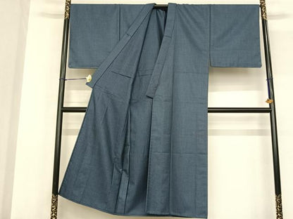 平和屋着物▽男性 お召 単衣 亀甲柄 キングサイズ 正絹 逸品 未使用 AABF5615fy