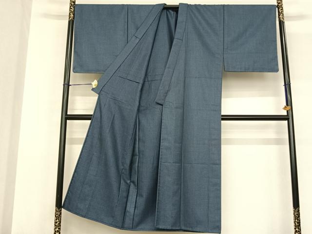 平和屋着物▽男性 お召 単衣 亀甲柄 キングサイズ 正絹 逸品 未使用 AABF5615fy