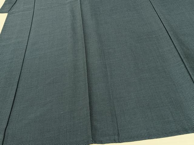 平和屋着物▽男性 お召 単衣 亀甲柄 キングサイズ 正絹 逸品 未使用 AABF5615fy
