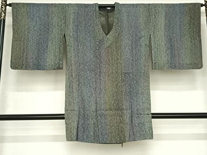 平和屋着物▽染色家 岩浅公展 道行コート スリーシーズン 春夏秋 塵除け 霞文 ロング丈 正絹 逸品 AABF5618fy