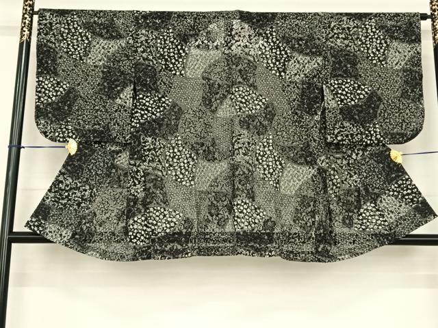平和屋着物▽道中着 スリーシーズン 春夏秋 塵除け 切嵌花文 洗える着物 AABF5619fy