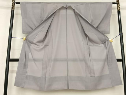 平和屋着物▽道中着 スリーシーズン 春夏秋 塵除け 縞 ロング丈 正絹 逸品 AABF5620fy