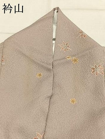 平和屋着物▽上質な小紋　単衣　楓　舞花文　正絹　逸品　AABF5638fy