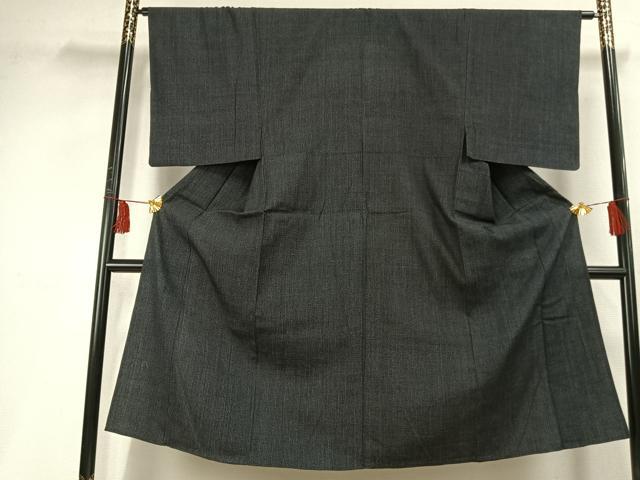 平和屋着物▽男性 紬 単衣 格子 正絹 逸品 AABF5639fy